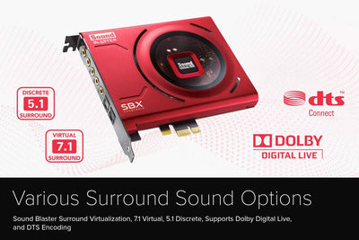 Creative Sound Blaster Z SE Interne PCI-e-Soundkarte und DAC, Kopfhörerverstärker, 116 dB SNR, Discr