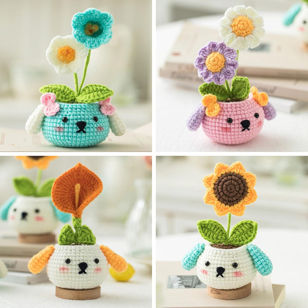 RoseFlower Häkelset für Anfänger, Häkelset tiere set mit Schritt für Schritt-Video-Tutorials, DIY Ba