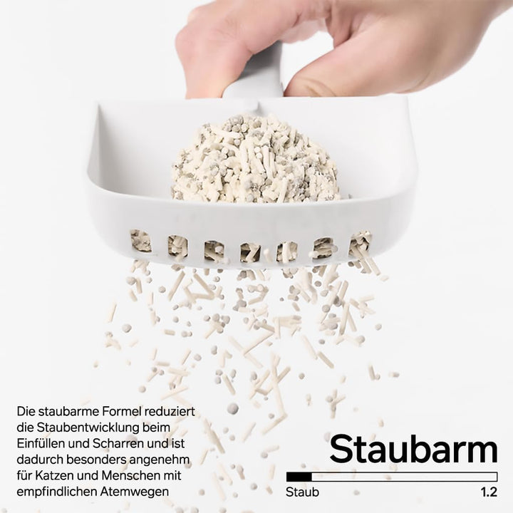 pidan Mix Tofu Katzenstreu (4 x 2,4 kg/6 l Beutel), 100% natürliches, geruchloses Tofustreu mit Bent