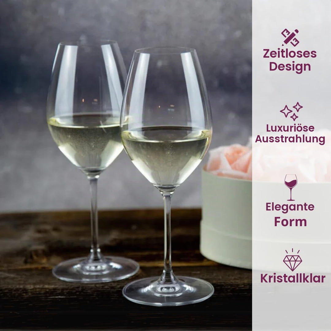 RIEDEL Weissweinglas-Set, Vorteilsset, 8-teilig, für Weissweine wie Chardonnay und Viognier, 350 ml,