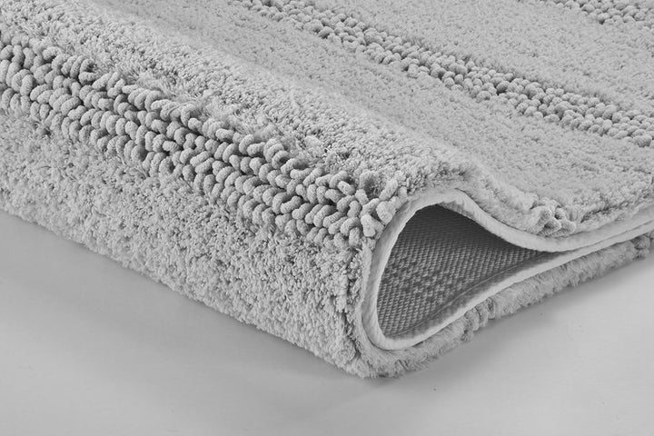 Kleine Wolke Badteppich Monrovia, Platin, 60 x 100 cm 60 x 100 x 2.5 cm Grau, 60 x 100 x 2.5 cm Grau