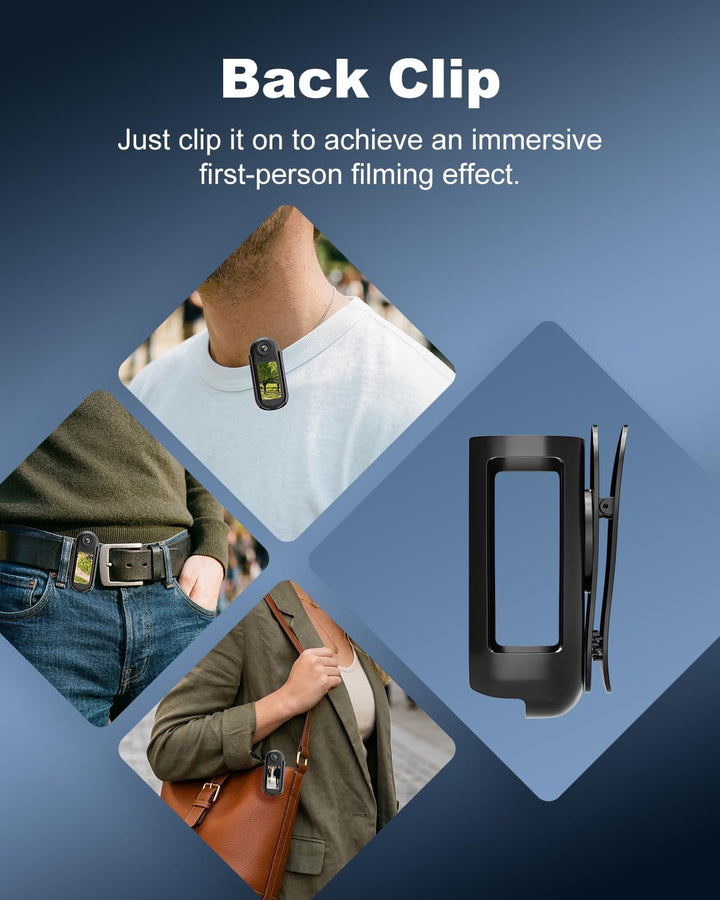 Mini Action Kamera 4K WiFi -128GB tragbare Körperkamera, magnetisches Umhängeband, Daumengrösse, fre