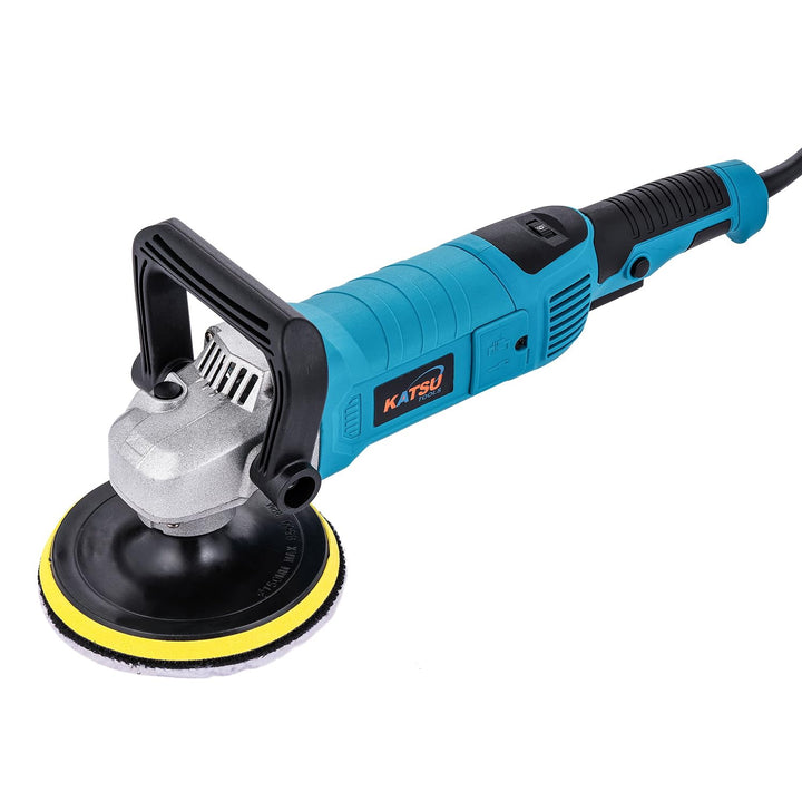 KATSU Tools Poliermaschine Auto 1200 W 150 mm – rotierend, 6 Stufen, Winkelschleifer / Poliermaschin