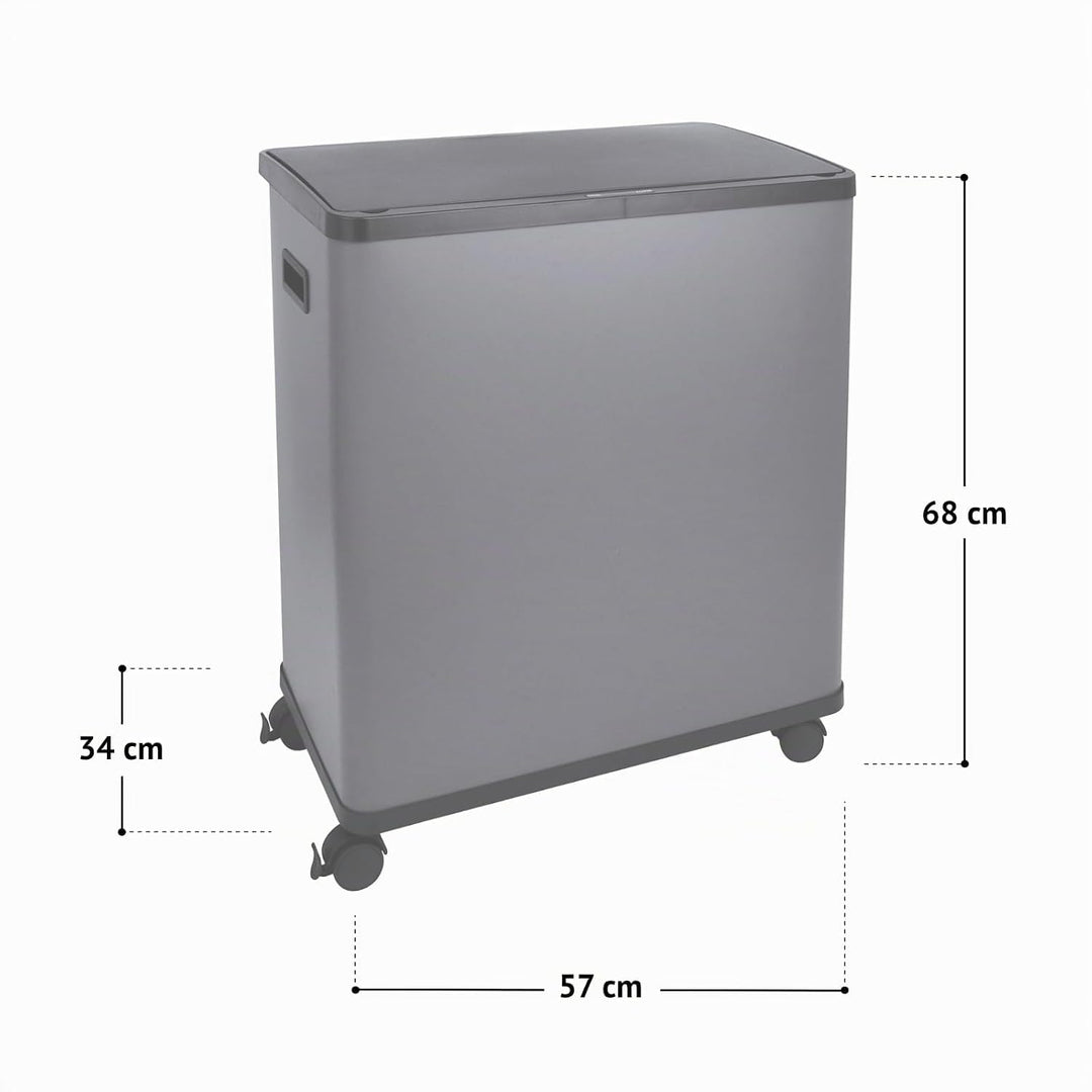 SVITA SR2X30 Sensormülleimer Abfalleimer Kücheneimer Mülltrennsystem 2 Fächer 60l freistehend automa