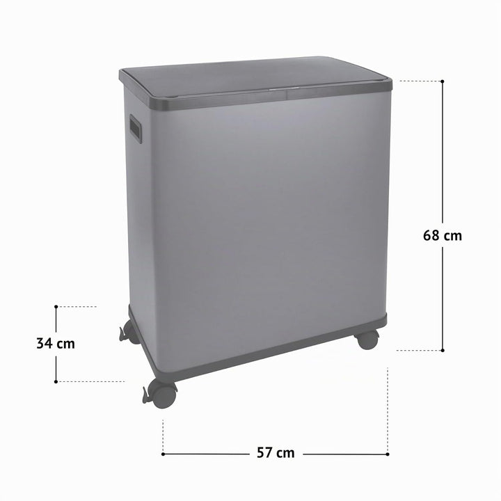 SVITA SR2X30 Sensormülleimer Abfalleimer Kücheneimer Mülltrennsystem 2 Fächer 60l freistehend automa