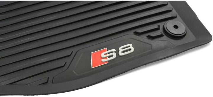 Audi 4N1061221A041 Gummi Fussmatten vorn 2X Gummimatten Allwettermatten schwarz, mit S8 Schriftzug