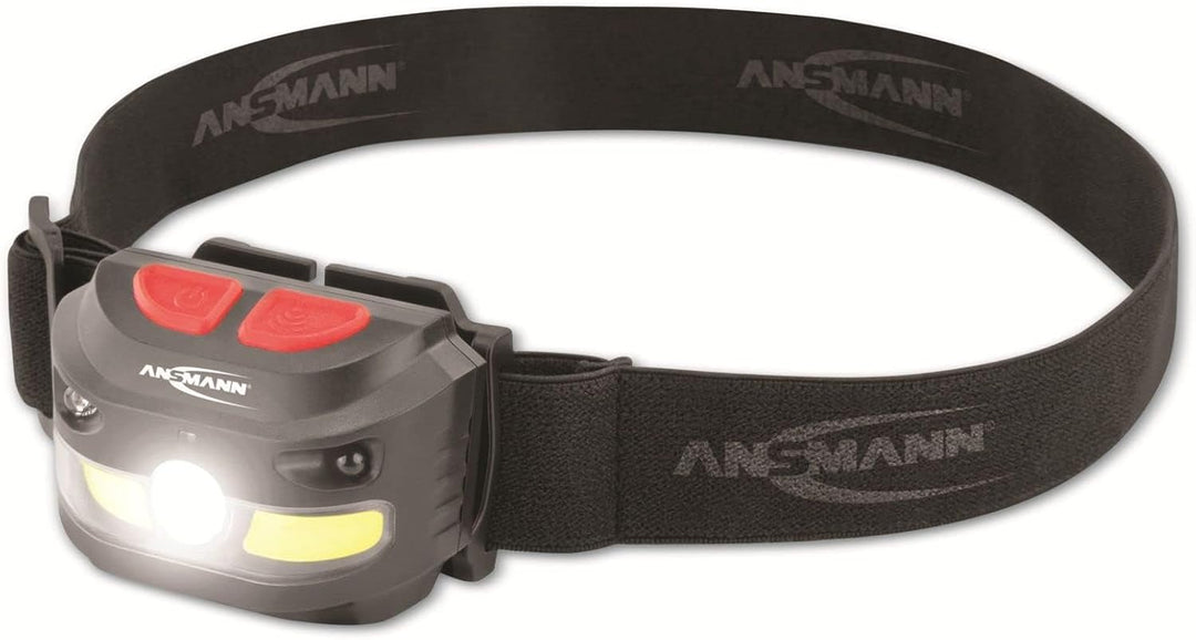 ANSMANN Akku LED Kopflampe - Profi LED Arbeitsleuchte mit 250 Lumen - Stirnlampe LED ideal zum Radfa