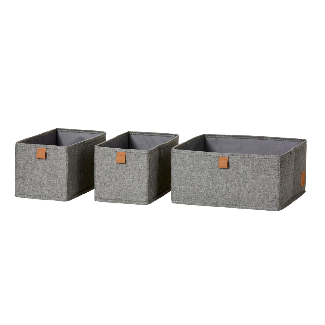 LOVE IT STORE IT - Premium - 3er Set Schrank Organizer aus Leinen - Schubladen Organizer für Kleider