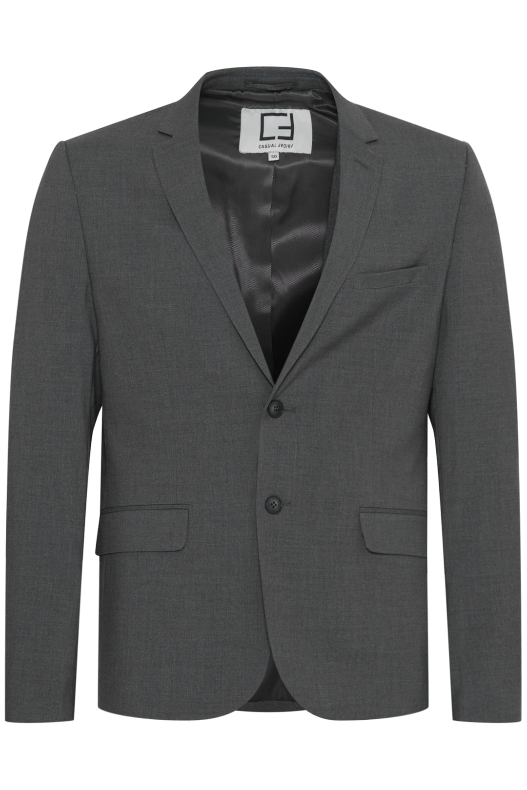 CASUAL FRIDAY CFBernd Blazer Herren Sakko Anzugjacke Slim Fit 44 Mid Grey Melange (50815), 44 Mid Gr