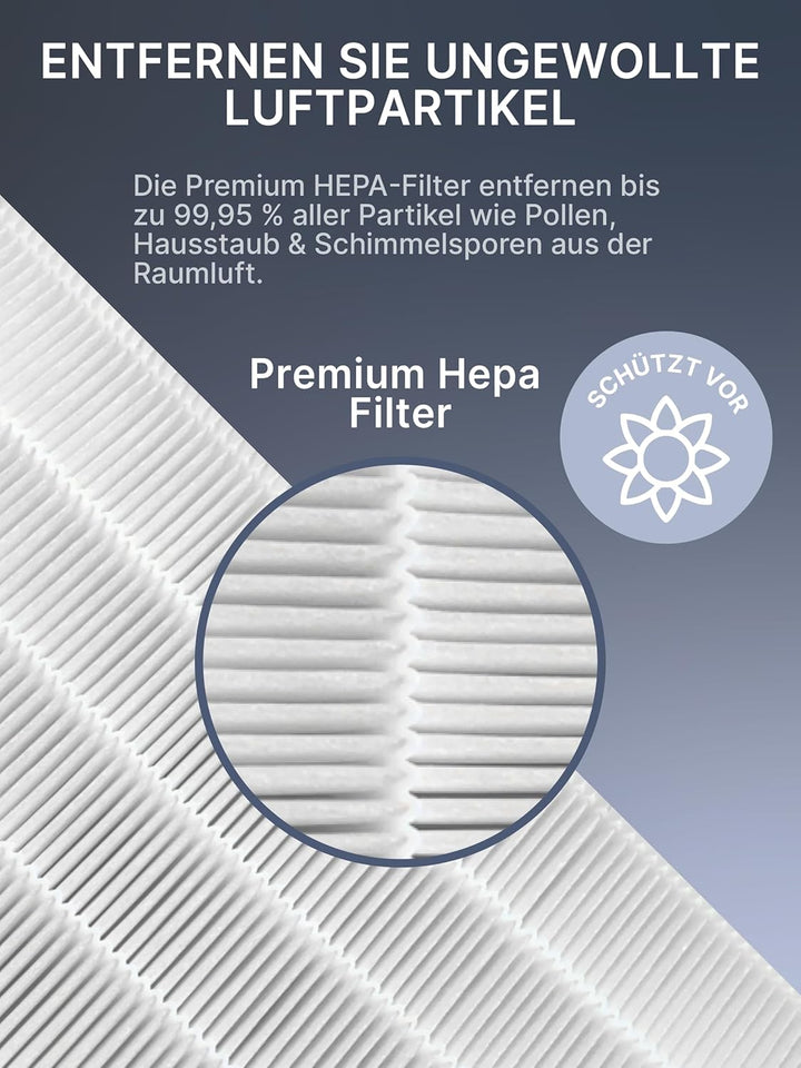 Comedes Filter-Set für Philips AC2889, AC2887, AC2882 &amp; AC3829 Luftreiniger, einsetzbar statt Philip