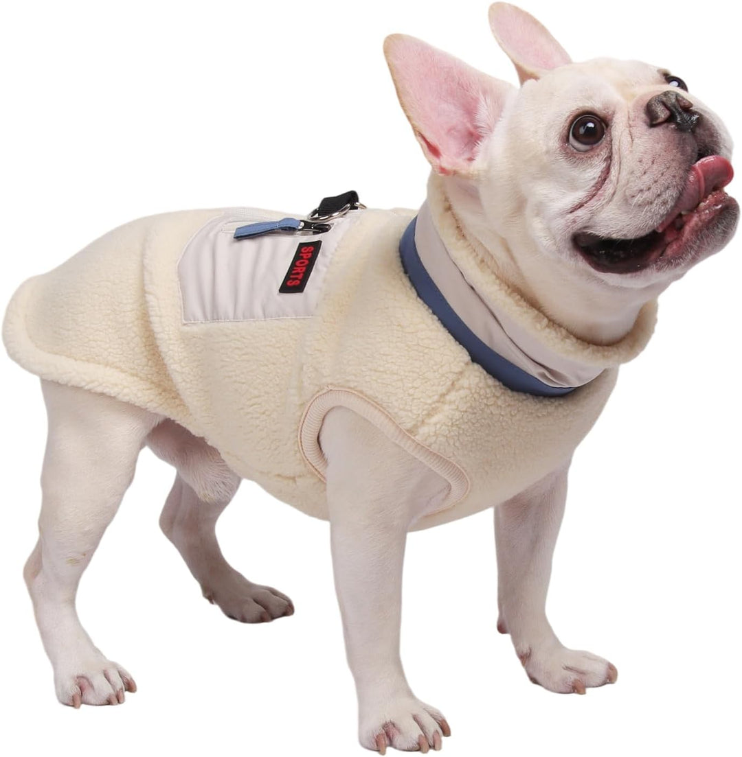 FEimaX Warme Hundemantel Winddichte Haustier Winter Fleece Hundejacke Winterweste mit D-Ring Hundekl