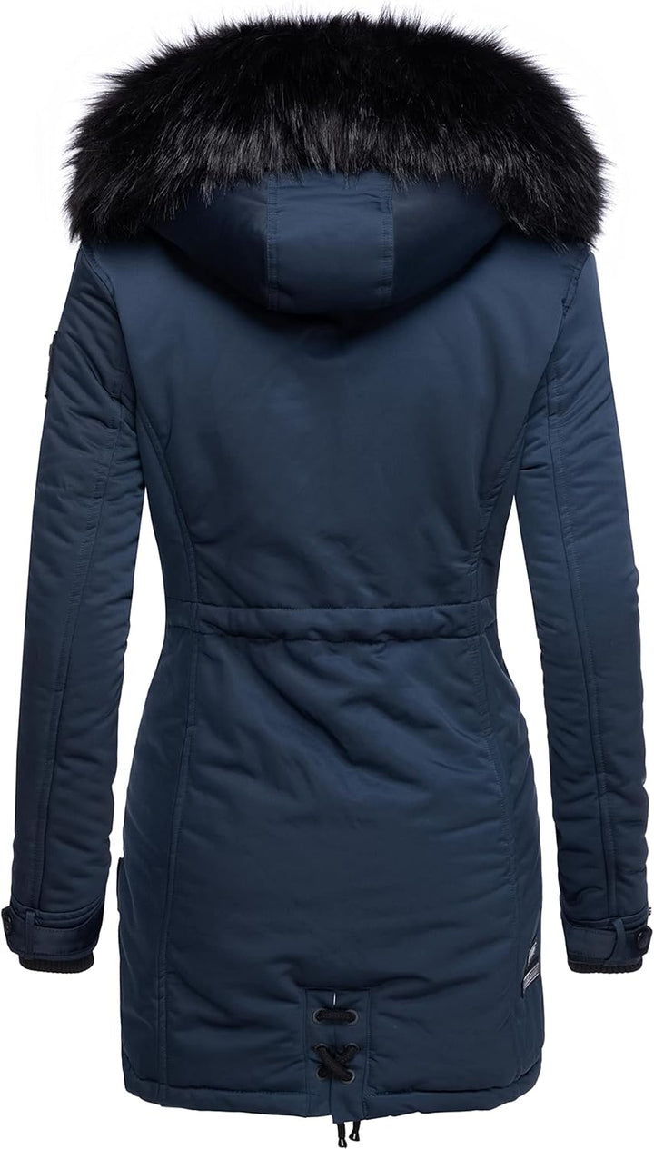 Navahoo Damen Warmer Winterparka mit Kapuze Luluna Prc XS-XXL XS Blau, XS Blau