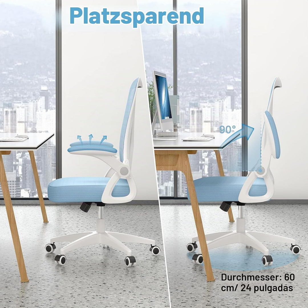 rattantree Bürostuhl, Ergonomischer Schreibtischstuhl mit Lendenwirbelstütze, Verstellbare Armlehnen
