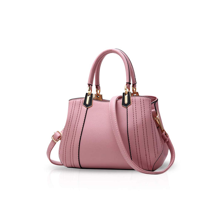 NICOLE&DORIS Frau Dame Handtaschen Schultertasche Taschen Shopper Umhängetasche PU Hellrosa B, Hellr