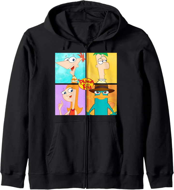 Disney Phineas And Ferb Character Box Up Kapuzenjacke