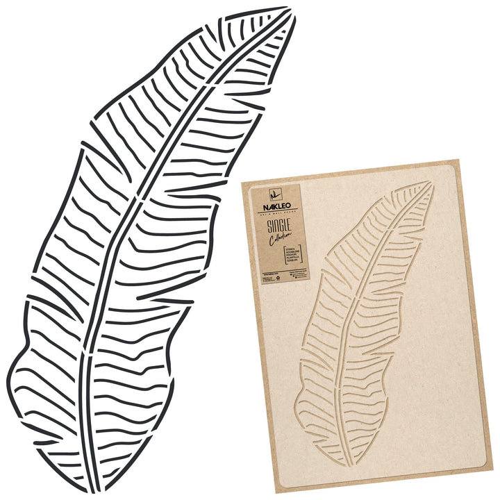 Wiederverwendbare Wandschablone aus Kunststoff // BANANENBLATT #1 - ART DECO UMRISS // Muster Schabl