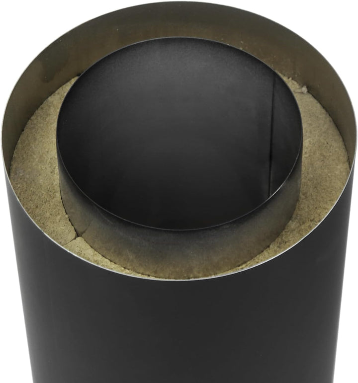 raik SH30011483-sw Raik Rauchrohr/Ofenrohr Coltherm doppelwandig mit Isolierung, Durchmesser 150 mm,