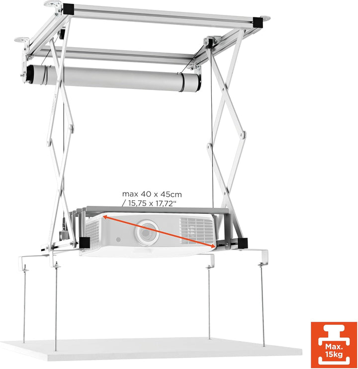 celexon Beamer-Deckenlift PL300 - ausfahrbar bis 18,5'' - bis 33lbs - Projektorhöhe bis 5,5'' - auch