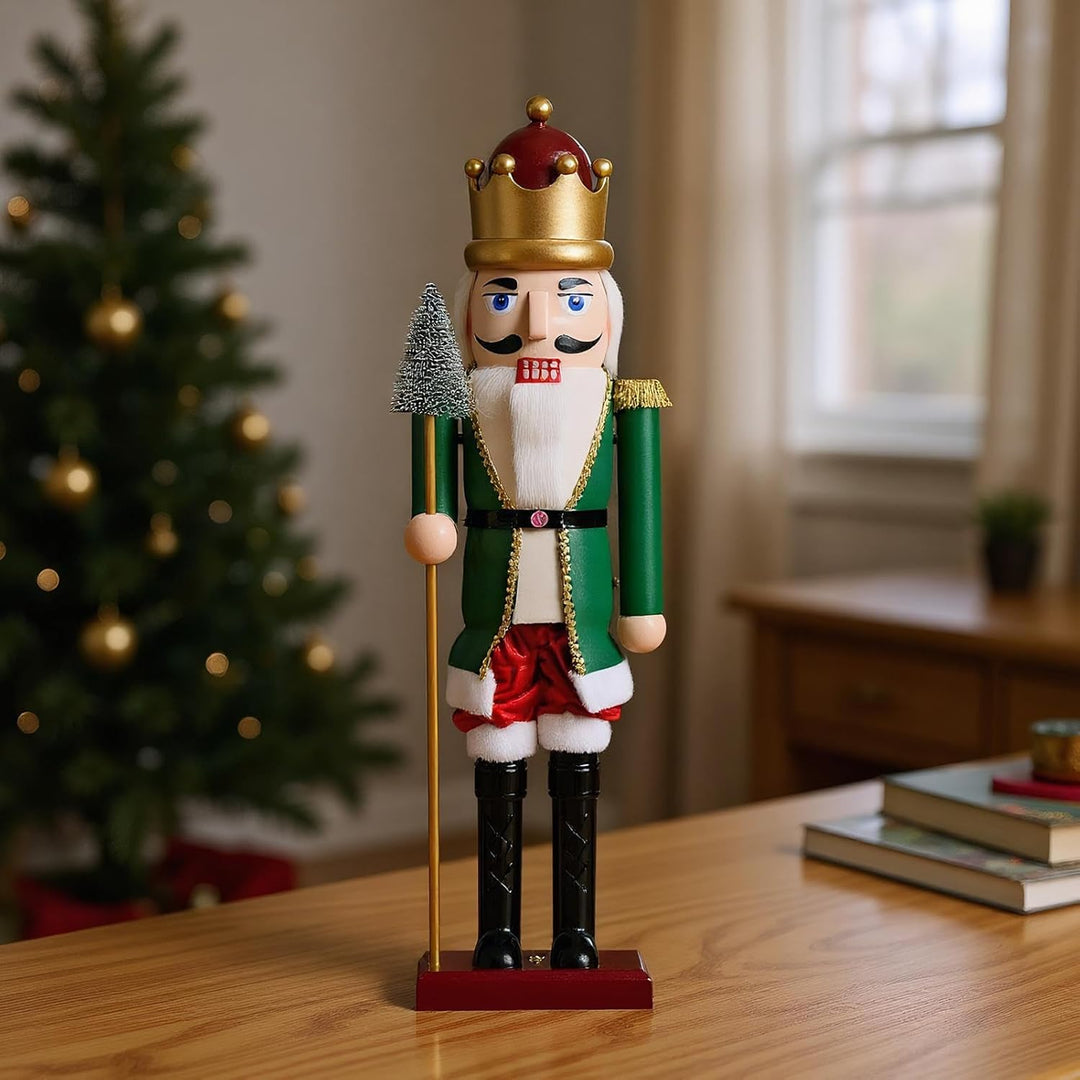 Nussknacker-Figuren, 40 cm, Feiertagssoldat mit Licht &amp; Musik für Weihnachten, Festliche beleuchtete