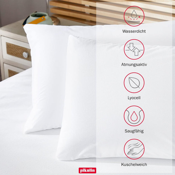 Pikolin Home - Extra weicher, wasserdichter, hyperatmungsaktiver Tencel®-Kopfkissenbezug mit Reissve