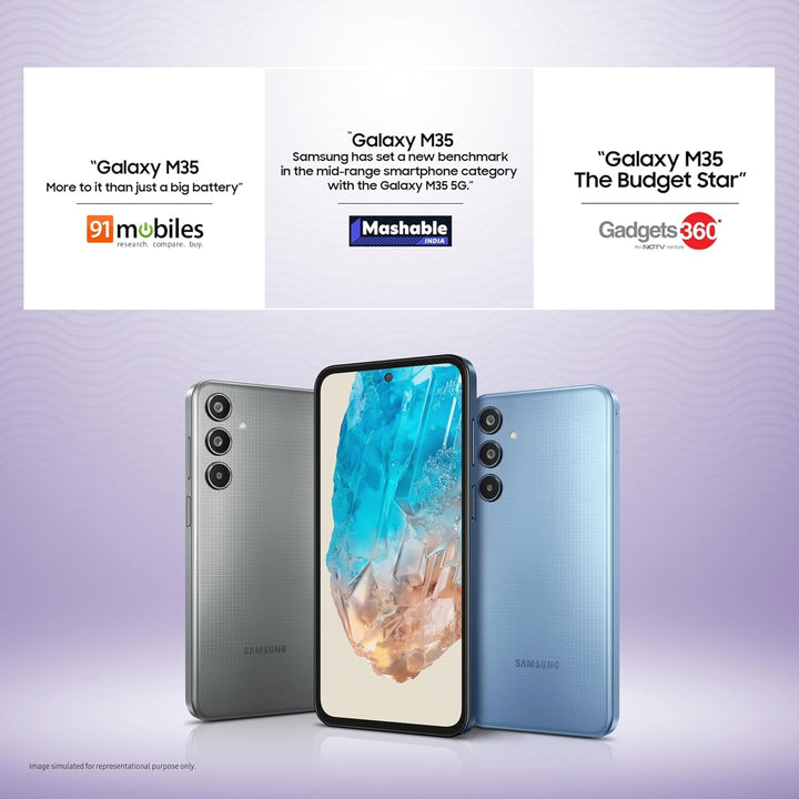 Samsung Galaxy M35 5G 6 GB/128 GB Blau (Dark Blue) Dual-SIM SM-M356B Blau 6GB + 128GB, Blau 6GB + 12