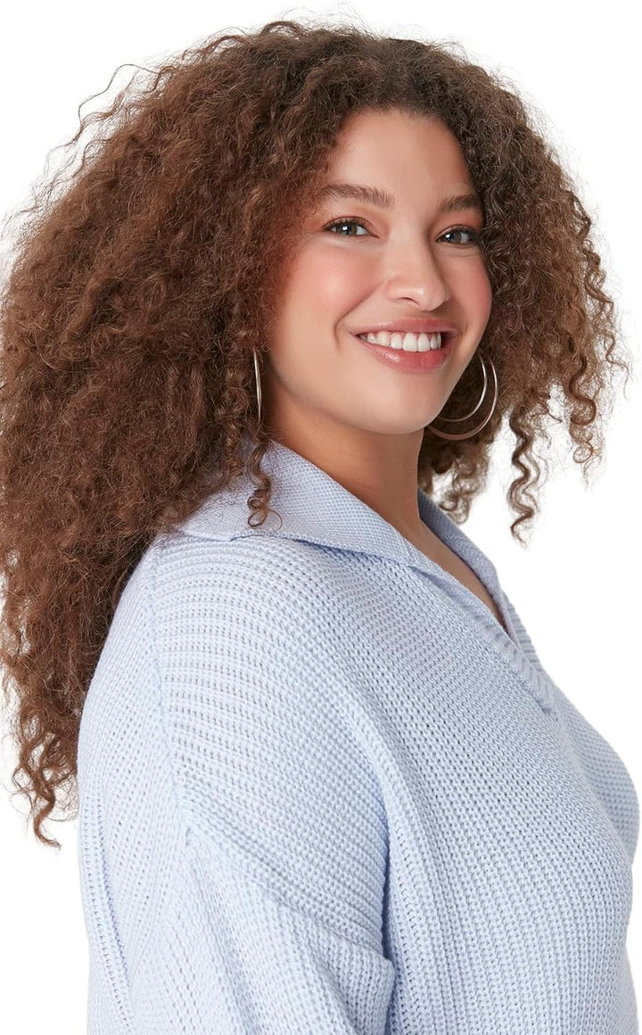 TRENDYOL Damen Pullover mit Rollkragen, Einfarbig, Regulär, Übergrösse Sweatshirt XL Lila, XL Lila