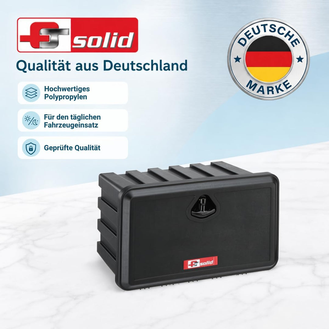 FTsolid Unterbaubox Staukasten Anhängerkiste Gurtkiste Staubox Unterflurbox Werkzeugkiste (400x350x3