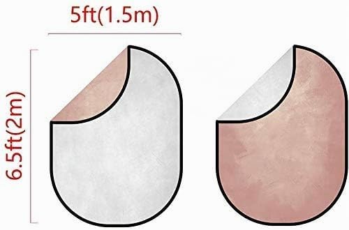 Kate 1,5x2m(5x6,5m) Apricot Pink Abstract Texture/Smoke Grey Faltbarer Hintergrund Doppelseitige Mik