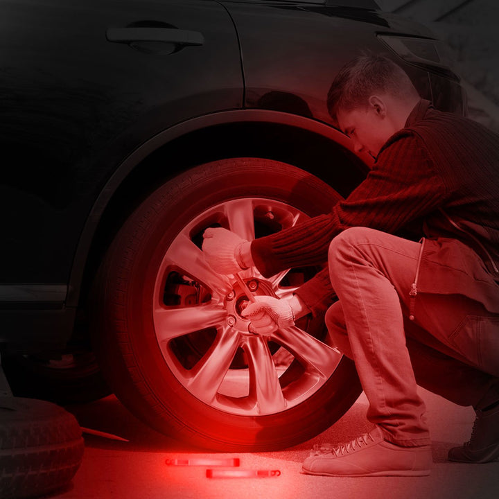 Cyalume SnapLight Knicklichter in Rot (100-er Pack) - 15 cm Glow Sticks mit Haken am Ende - ultra he