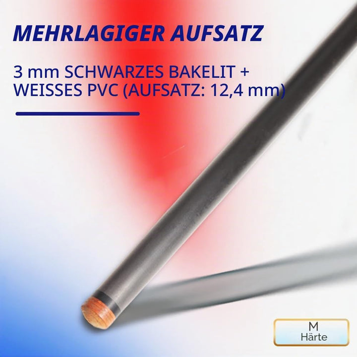 OKHEALING Billardqueue, 58 Zoll, 19 oz, 1/2 Dichtung Carbon Fiber Pool Cube Stick, 12,4 mm (Play Cue