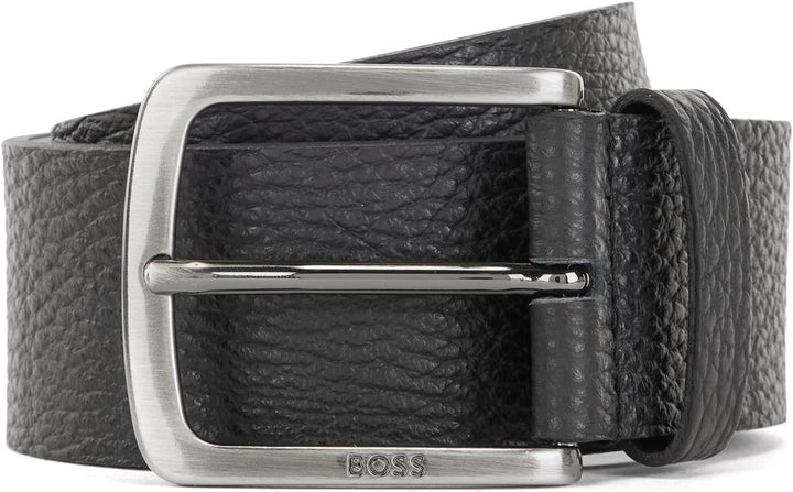 BOSS Herren Jor-Gr Sz40 Gürtel aus genarbtem italienischem Leder mit Logo-Schliesse 90 Black1, 90 Bl