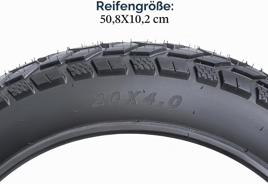 YunSCM 2PCS 20 Zoll E-Bike Reifen 20 x 4.0 Kompatibel mit 20x4.0 All-Terrain-Fahrradreifen 2Pcs Reif