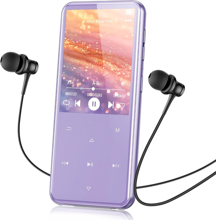 AGPTEK 64GB MP3 Player Bluetooth 5.3 mit 2,4" TFT Farbbildschirm, HiFi Musik Kinder MP3 Player mit L