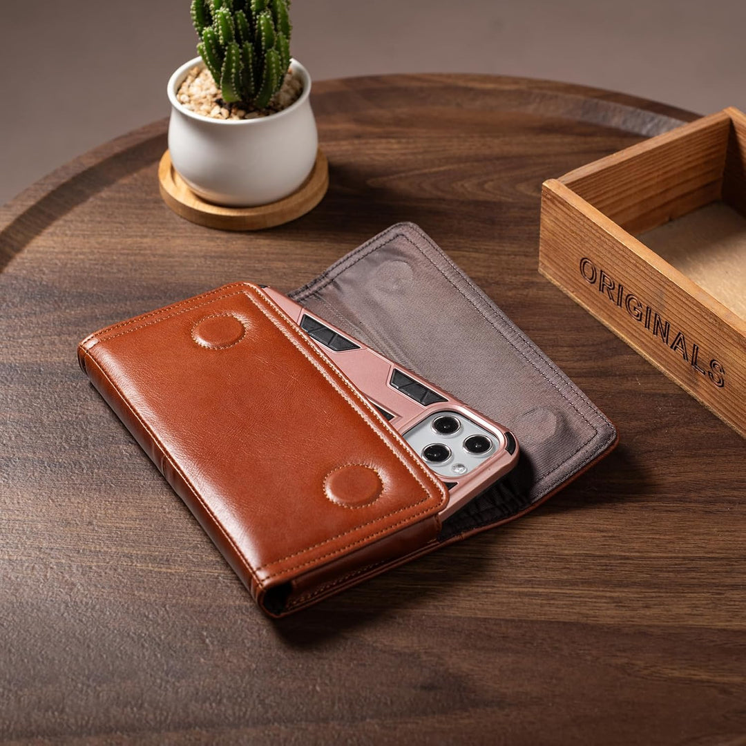 Echt Leder Handyholster Kompatibel Mit Samsung Galaxy S25+, S25 S24 S23 Ultra Handyhalter Herren Gür