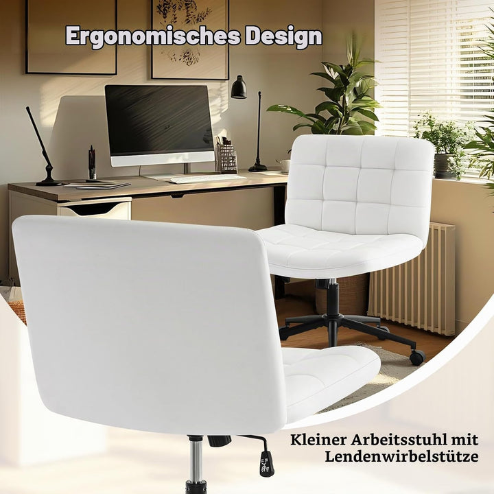 Hellove Bürostuhl Schreibtischstuhl mit breiter Sitzfläche, Ergonomischer Schneidersitz Stuhl ohne A