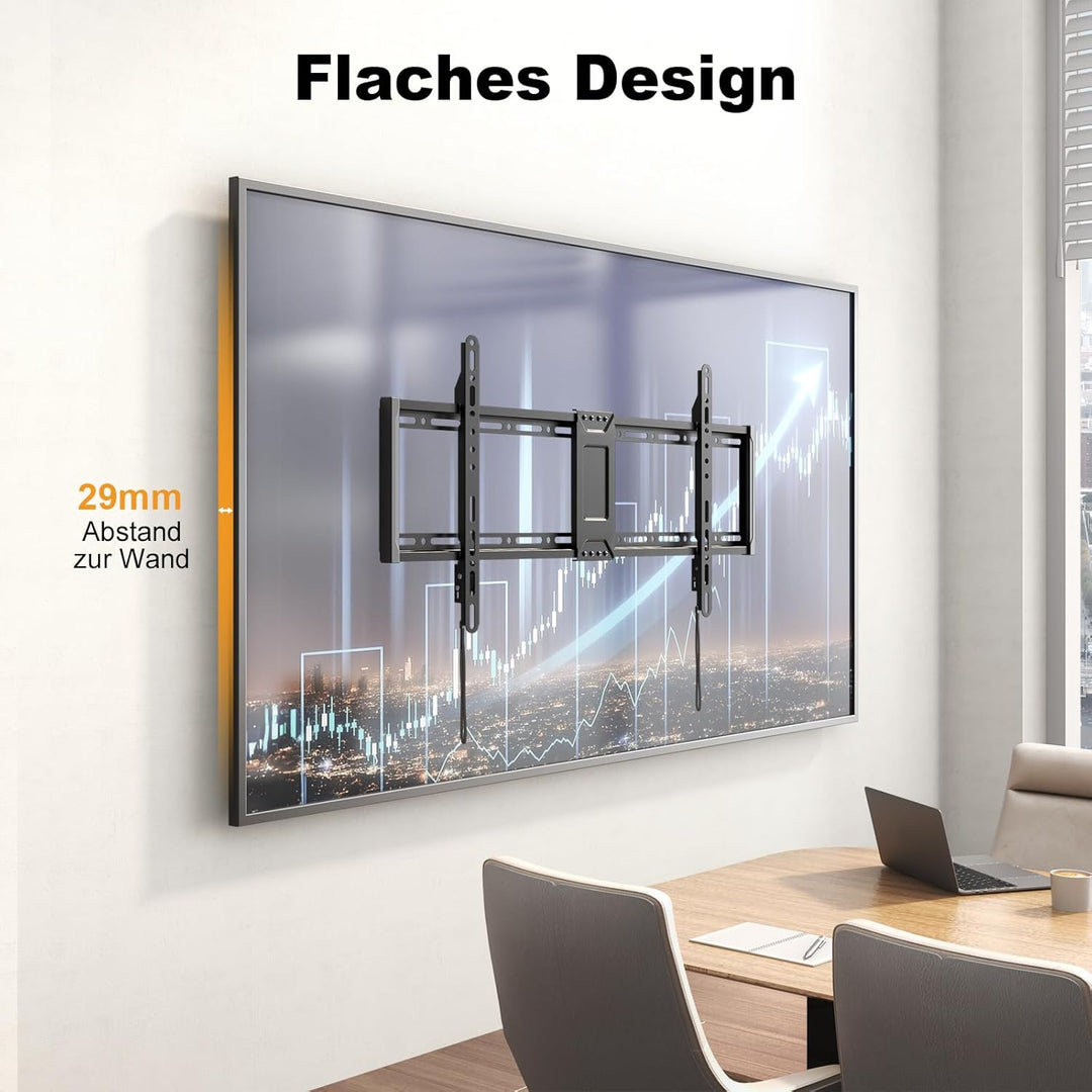 Universal TV-Wandhalterung 43-95 Zoll Feste - Flache TV Halterung bis 75kg, VESA 800x400 kompatibel,