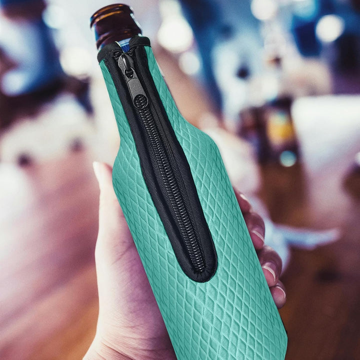 Klyrith 6 x 500ml/16 oz Bier Flaschenkühler, Isolierte Neopren Tasche für Bierflasche mit Reissversc