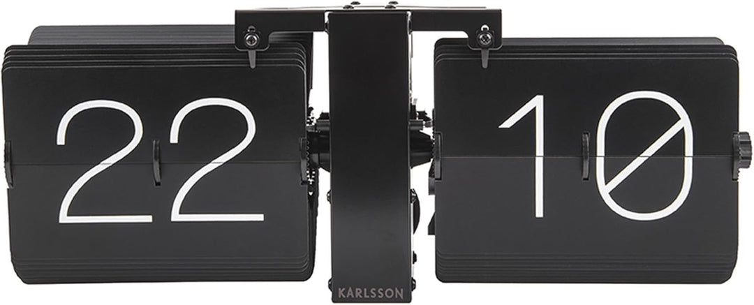 Karlsson Moderne Wanduhr Flip No Case Schwarz, Schwarz