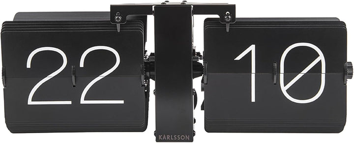 Karlsson Moderne Wanduhr Flip No Case Schwarz, Schwarz