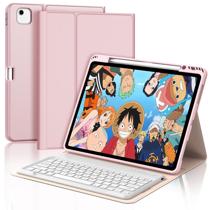 Tastatur Hülle für iPad Air 13 (M3) 2025/iPad Air 13 (M2) 2024, iPad Pro 12.9 6./5./4./3. Gen, Deuts