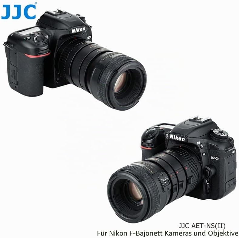 JJC Autofokus Zwischenringe (AF) mit TTL-Belichtung für Makrofotographie 12mm, 20mm und 36mm (Passen