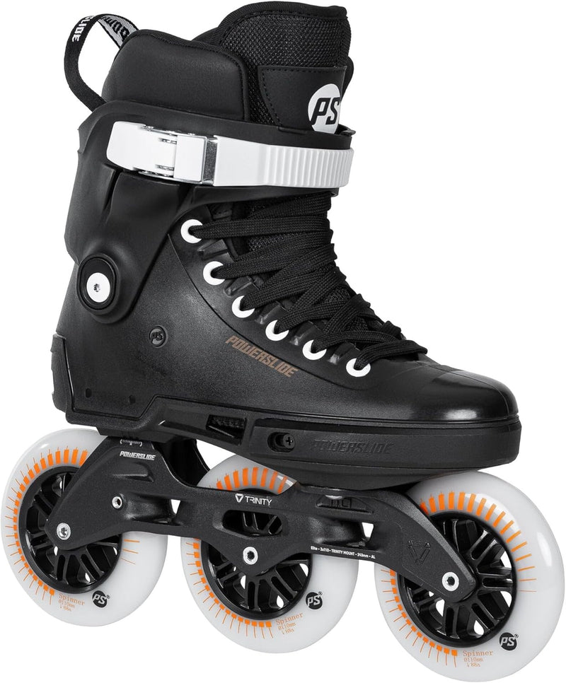 Powerslide Inline Skate Next SL Black 110, für Urban ud Fitness, für Damen und Herren 38-39, 38-39