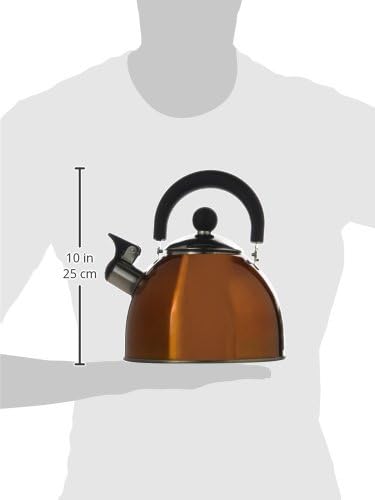 Highlander Deluxe Pfeiffkessel 2L Deluxe Whistling Kettle, orange, One Size, CP096-OE