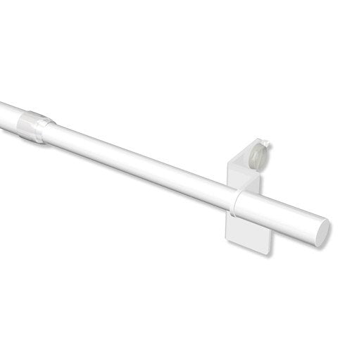 Interdeco Klemmstange (1 Stück), Klemmfix Scheibenstange Weiss in 10/8 mm Ø, Fina, 80-110 cm ausdreh