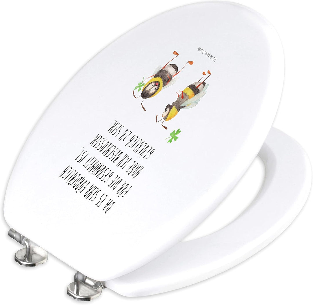 Mr. &amp; Mrs. Panda Motiv WC Sitz Hummeln mit Kleeblatt - Geschenk, Tiermotive, Tiere, Gute Laune, Klob