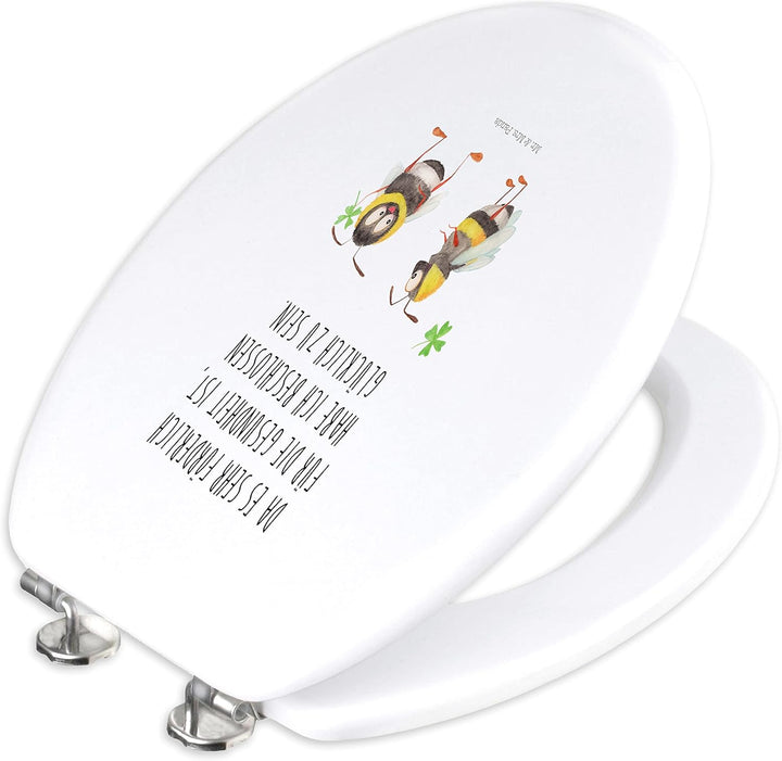 Mr. &amp; Mrs. Panda Motiv WC Sitz Hummeln mit Kleeblatt - Geschenk, Tiermotive, Tiere, Gute Laune, Klob
