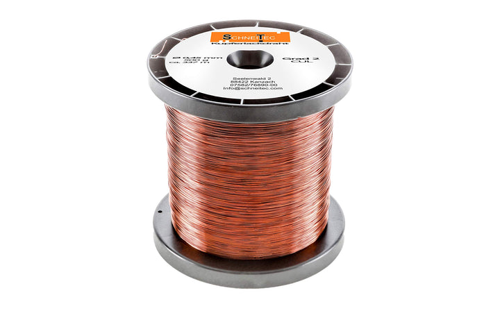 Kupferlackdraht W210 Ø 0,45 mm 500 g CU Lackdraht Grad 2 CUL Kupferdraht Gewicht 500 Gramm Durchmess
