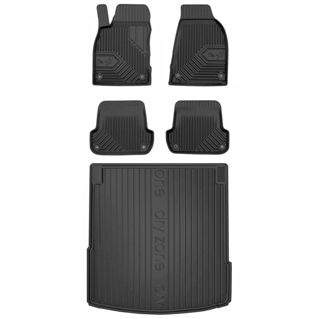 Satz Fussmatten und Gummimatte für Audi A4 B6 2000-2004