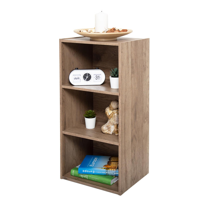Iris Ohyama, Bücherregal, Beistellmöbel, 3 feste Regale,Design, Modular, Büro, Schlafzimmer, Wohnzim