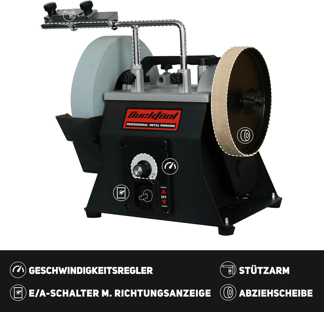 BUCKTOOL 250mm Nassschleifmaschine mit variabler Geschwindigkeit, Nass-Schleifmaschine, SCM8103 90-1